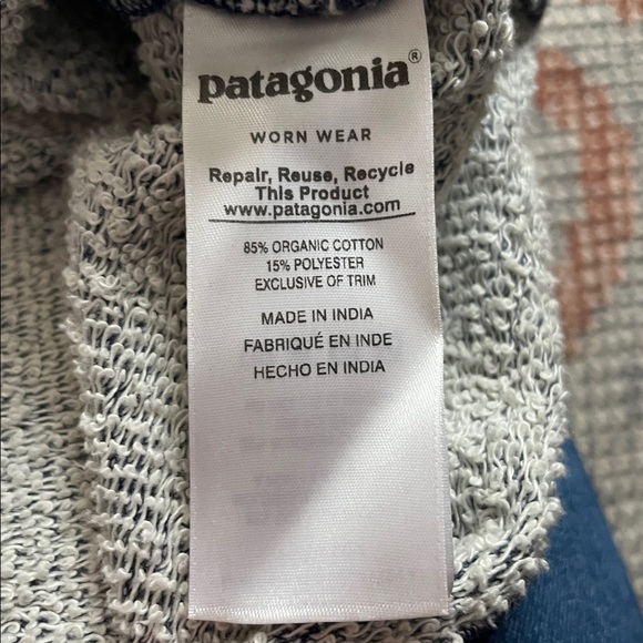 Patagonia Women’s Navy Blue Organic Cotton Sweatshirt Midi Dress in Size Small - Picture 4 of 6